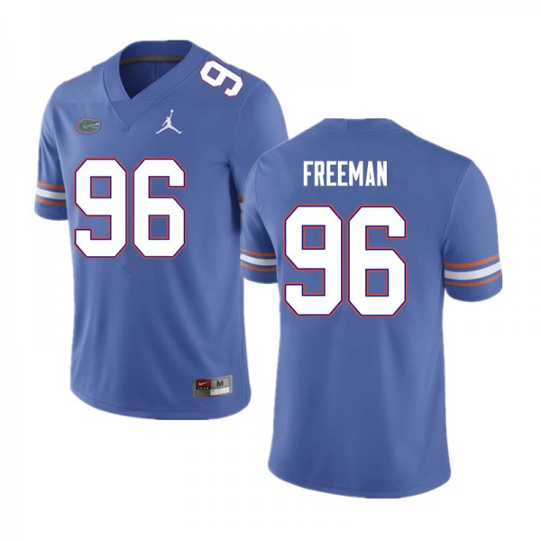 Men #96 Travis Freeman Florida Gators College Football Jersey Blue